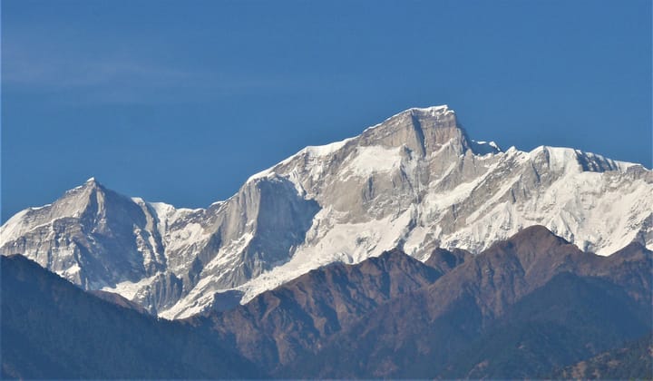 the mountains of the Garhwal Himalaya, viewed from Rudrpryag to Ukhimath 